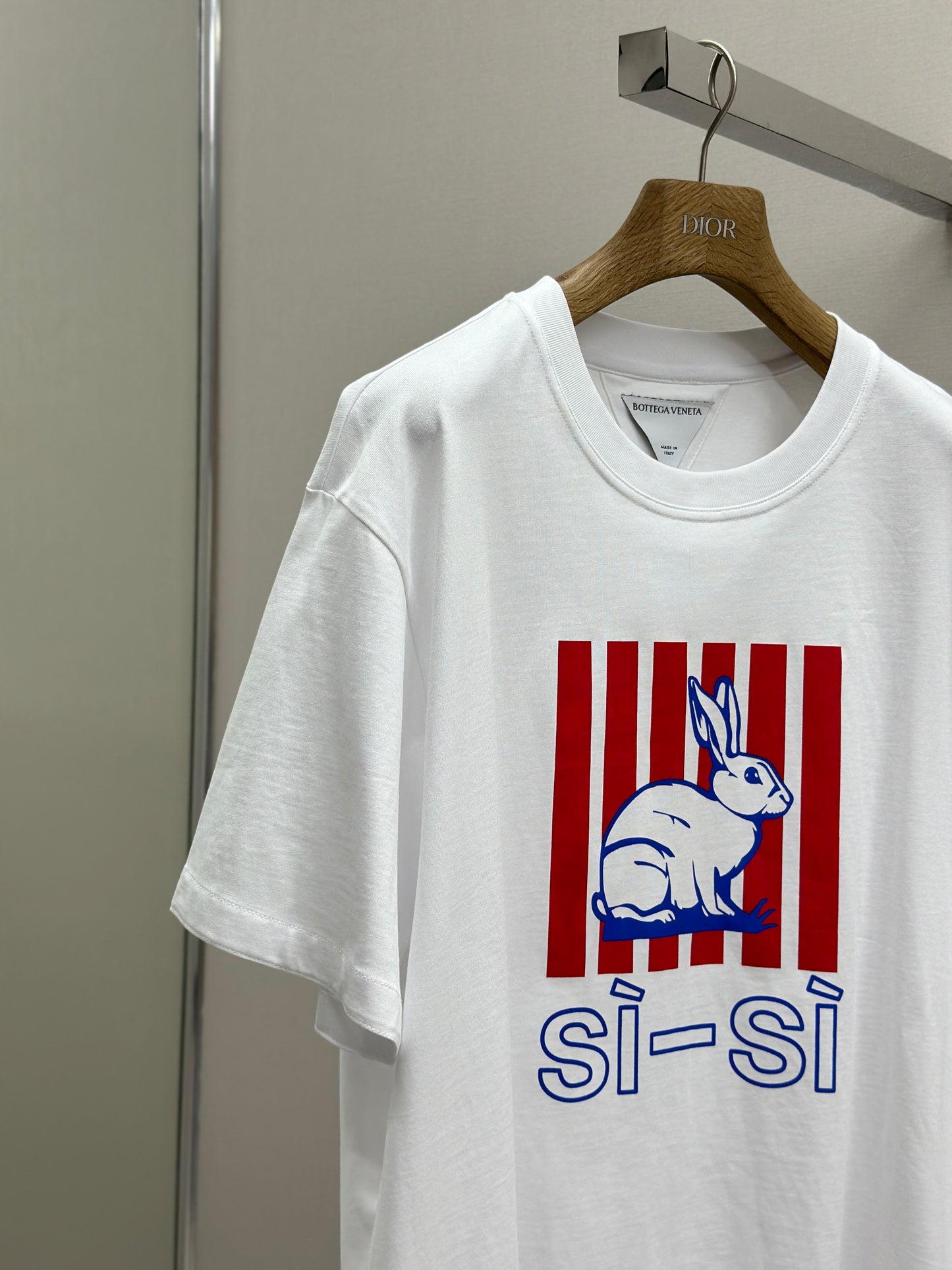 Botteg@V   Cotton Printed Jersey T-Shirt