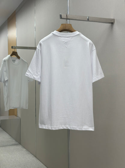 Botteg@V T-shirt in pima cotton jersey with embroidered match