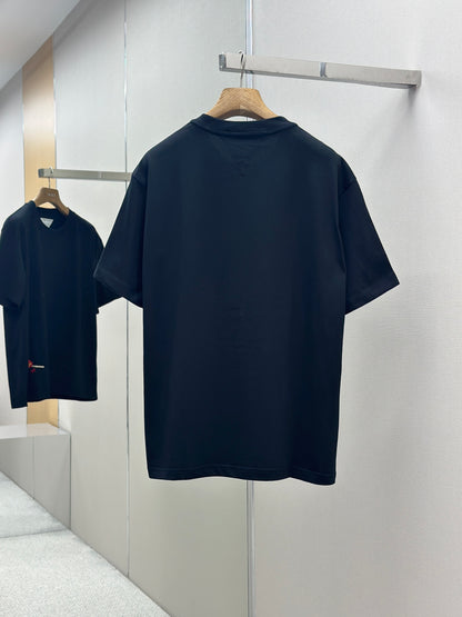 Botteg@V T-shirt in pima cotton jersey with embroidered match