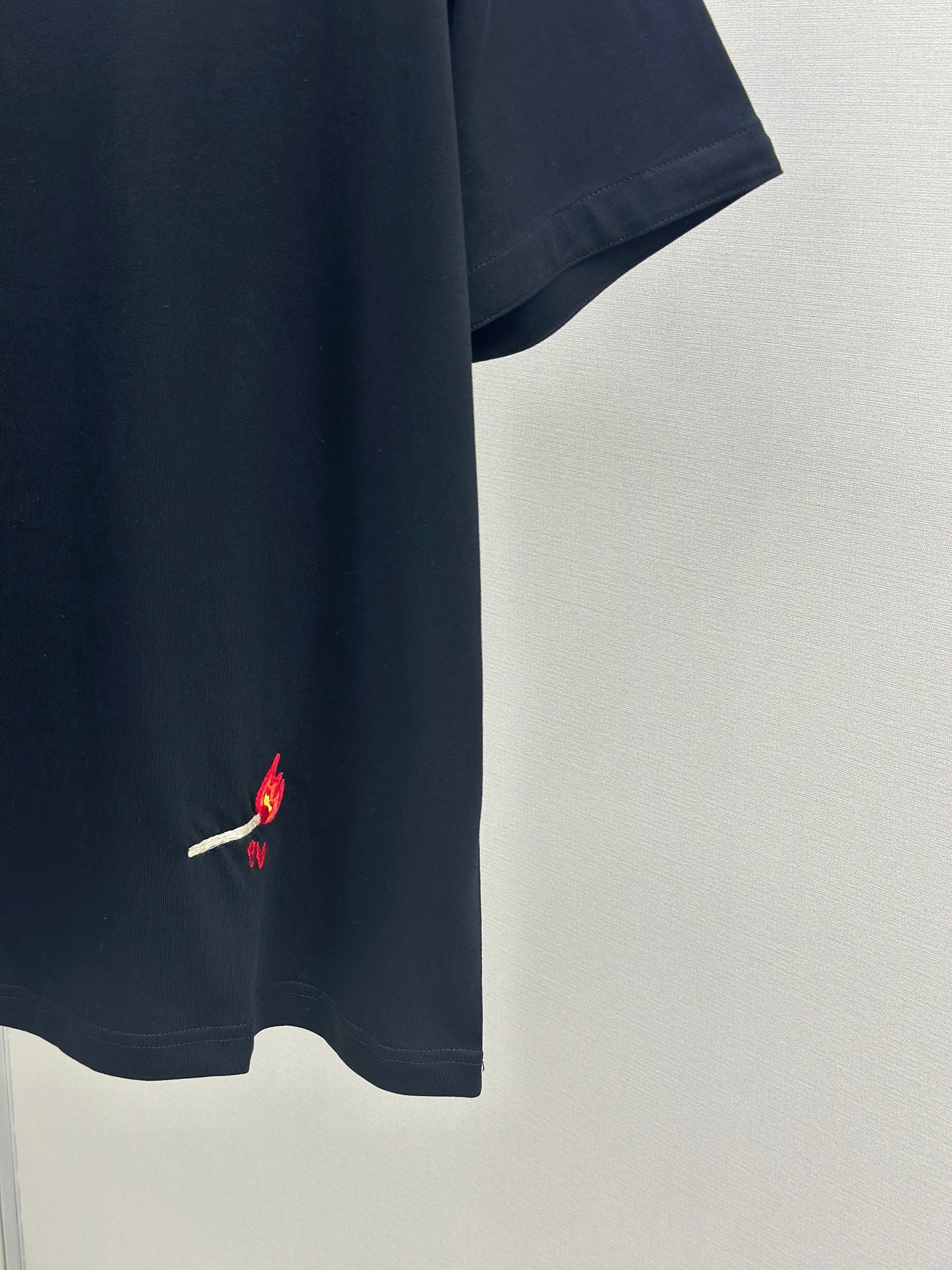 Botteg@V T-shirt in pima cotton jersey with embroidered match