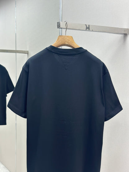 Botteg@V T-shirt in pima cotton jersey with embroidered match