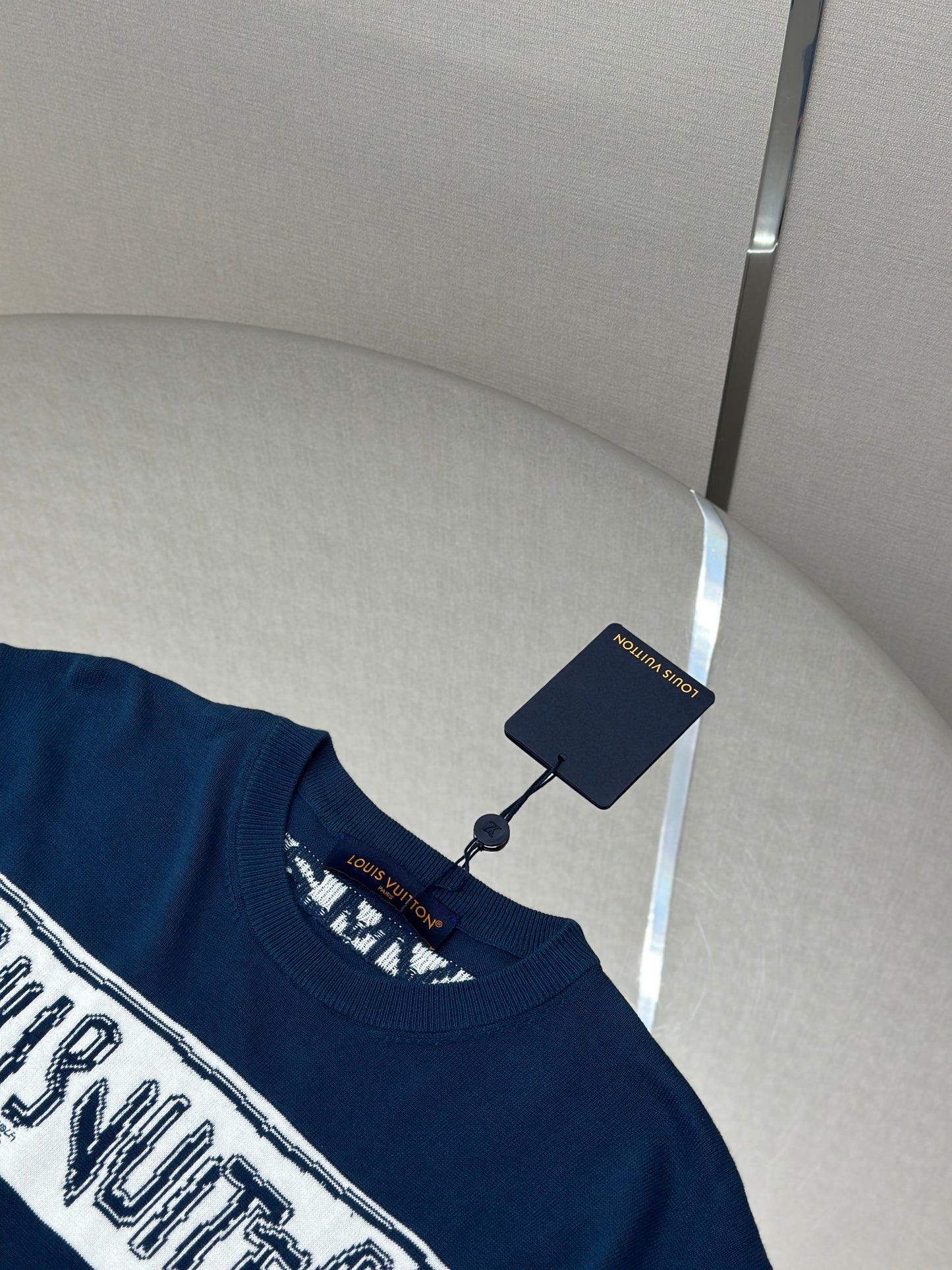 LOUI*V  Short-Sleeved Cotton Crewneck