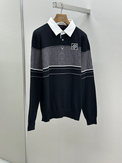 LOUI*V Monogram Debossed Suede Tracksuit Jacket
