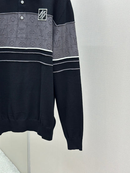 LOUI*V Monogram Debossed Suede Tracksuit Jacket