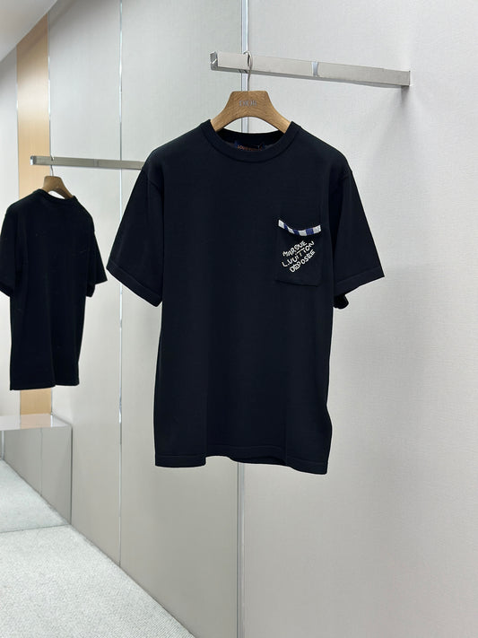 LOUI*V  Embellished Short-Sleeved Cotton Crewneck