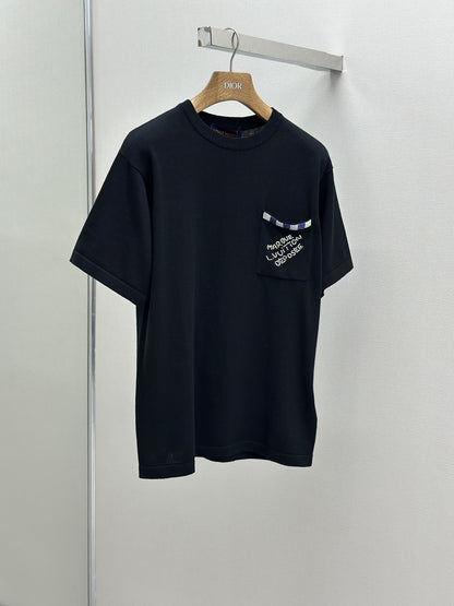 LOUI*V  Embellished Short-Sleeved Cotton Crewneck