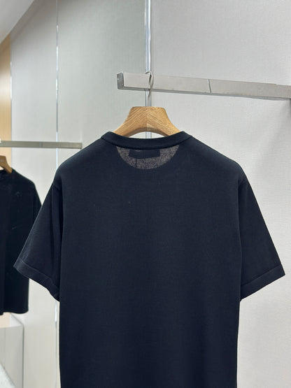 LOUI*V  Embellished Short-Sleeved Cotton Crewneck