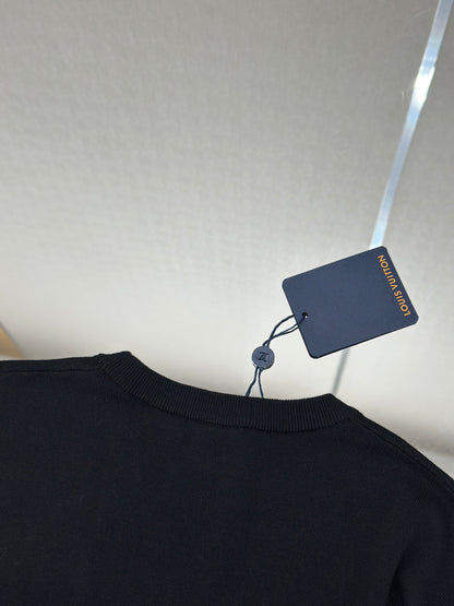 LOUI*V  Embellished Short-Sleeved Cotton Crewneck
