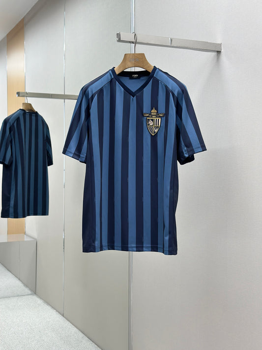FEND1  Blue Pequin fabric T-shirt