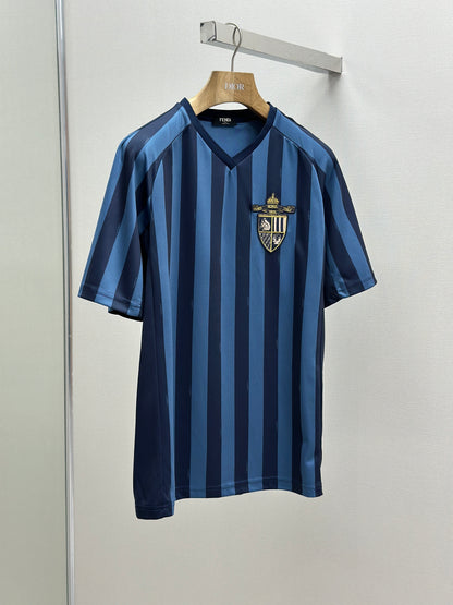 FEND1  Blue Pequin fabric T-shirt