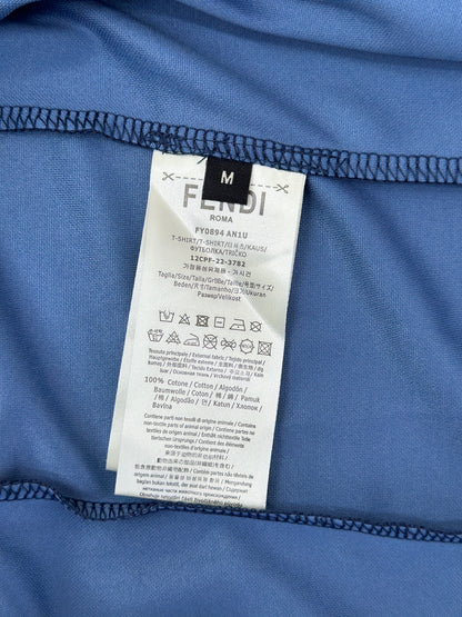 FEND1  Blue Pequin fabric T-shirt