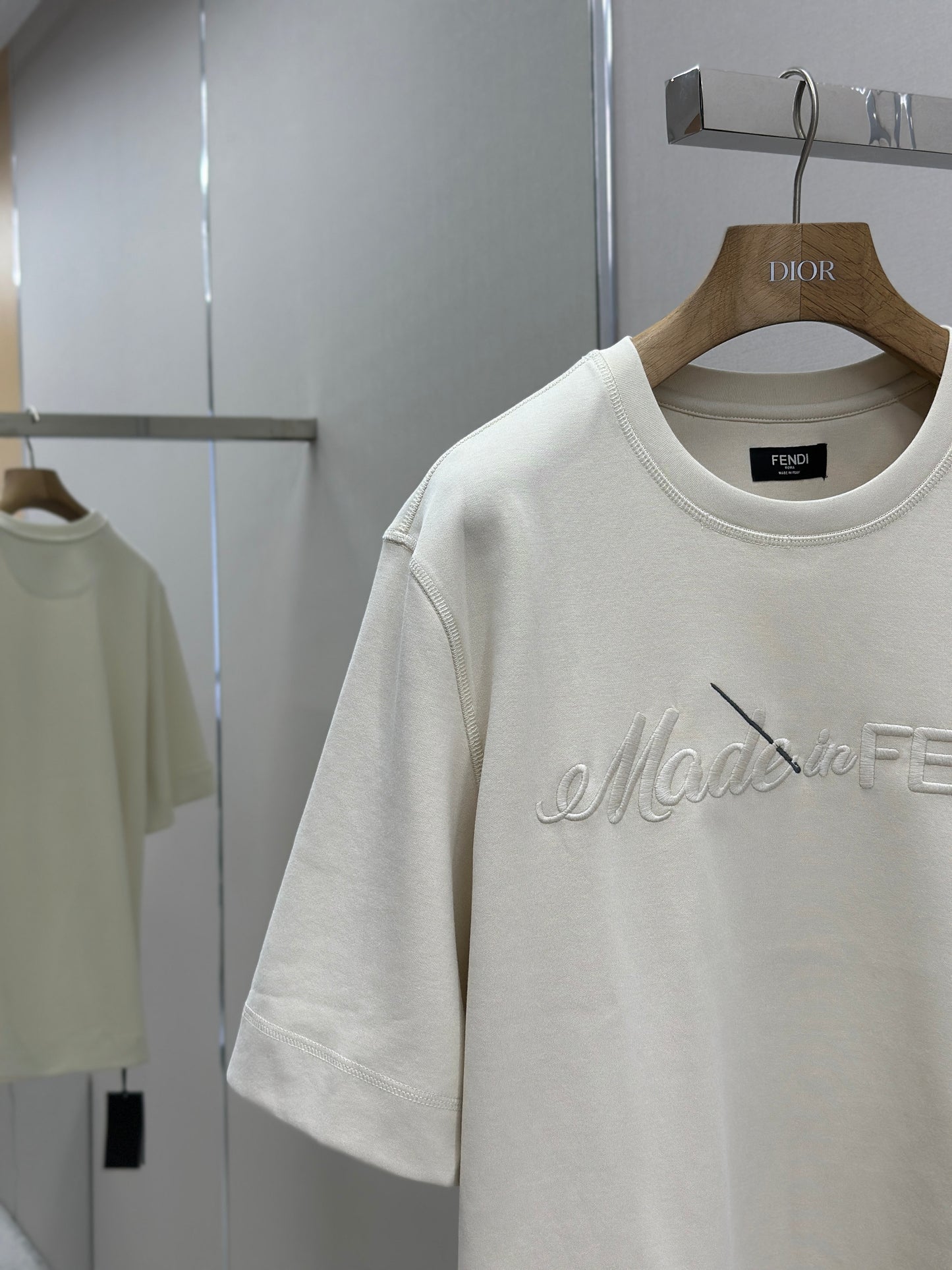FEND1  3D embroidery T-shirt