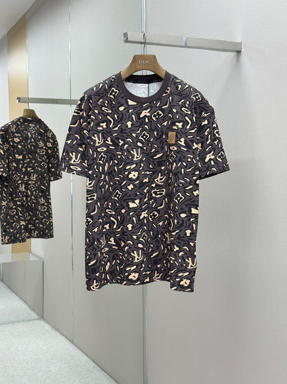 LOUI*V Printed Cotton Pique T-Shirt