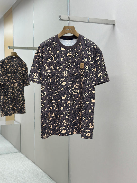 LOUI*V Printed Cotton Pique T-Shirt