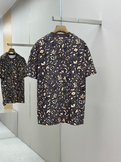 LOUI*V Printed Cotton Pique T-Shirt