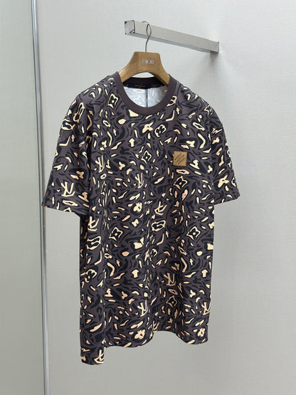 LOUI*V Printed Cotton Pique T-Shirt
