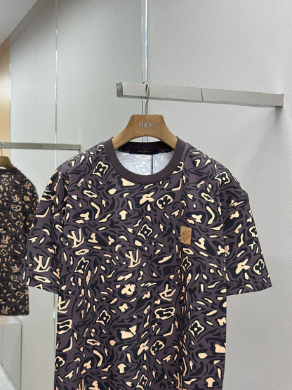 LOUI*V Printed Cotton Pique T-Shirt