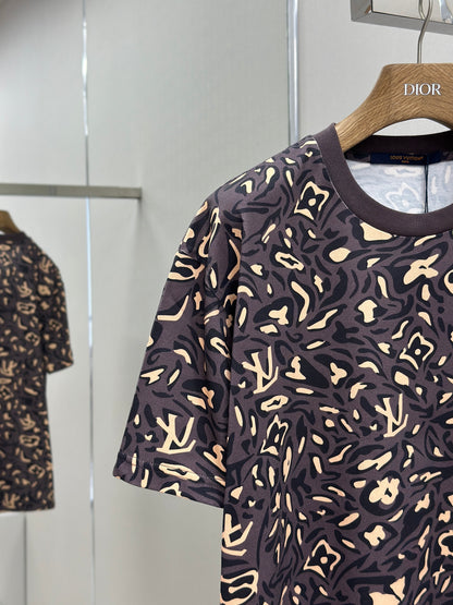 LOUI*V Printed Cotton Pique T-Shirt