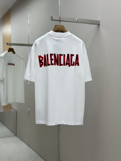 BALENC* security tape logo T-shirt Large Fit