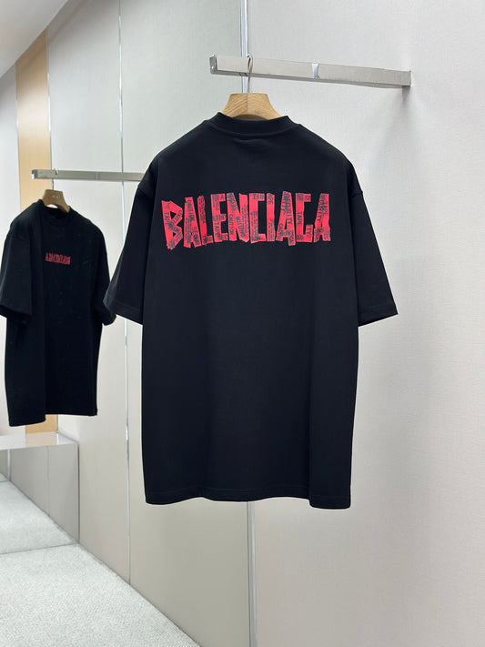 BALENC* security tape logo T-shirt Large Fit