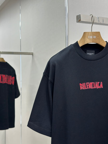 BALENC* security tape logo T-shirt Large Fit