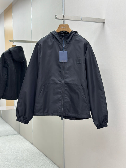LOUI*V  Monogram Jacquard Reversible Nylon Windbreaker