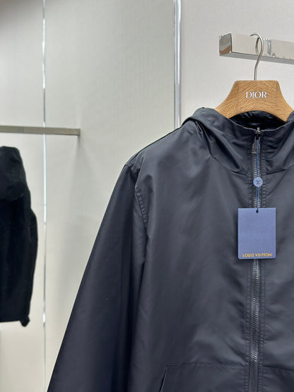 LOUI*V  Monogram Jacquard Reversible Nylon Windbreaker