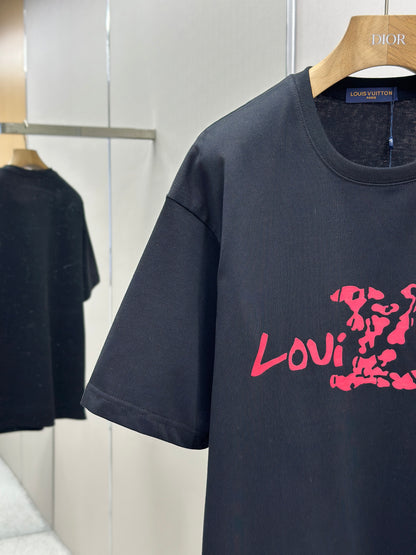 LOUI*V  Logo-embossed cotton T-shirt