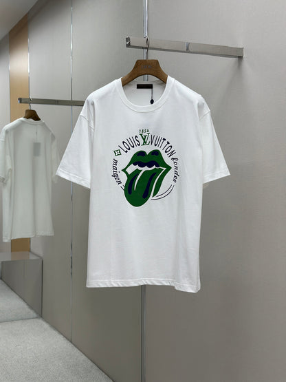 LOUI*V  Logo-embossed cotton T-shirt