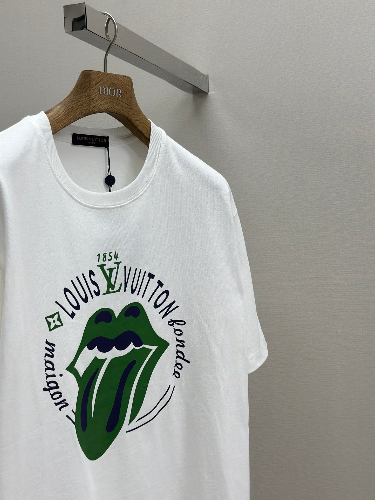 LOUI*V  Logo-embossed cotton T-shirt