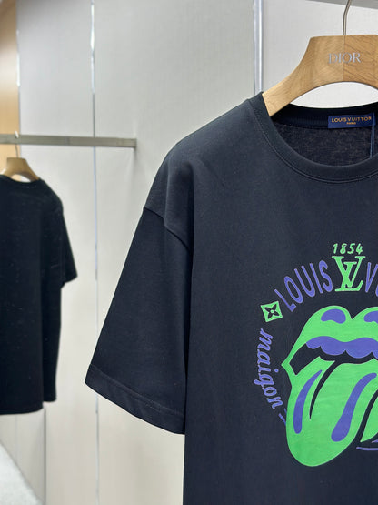 LOUI*V  Logo-embossed cotton T-shirt