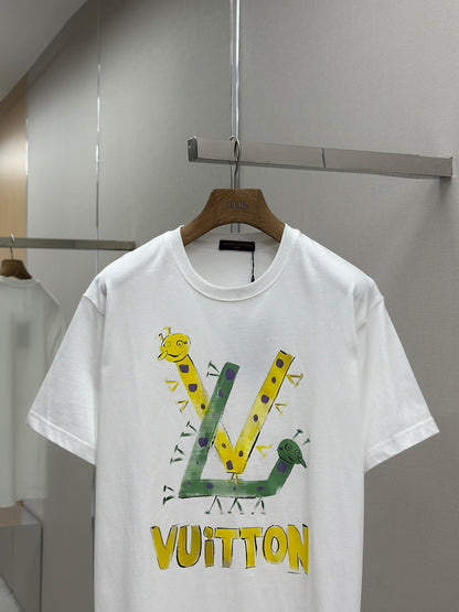 LOUI*V  Logo-embossed cotton T-shirt