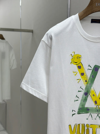 LOUI*V  Logo-embossed cotton T-shirt
