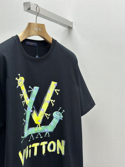 LOUI*V  Logo-embossed cotton T-shirt