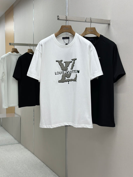 LOUI*V  Logo-embossed cotton T-shirt
