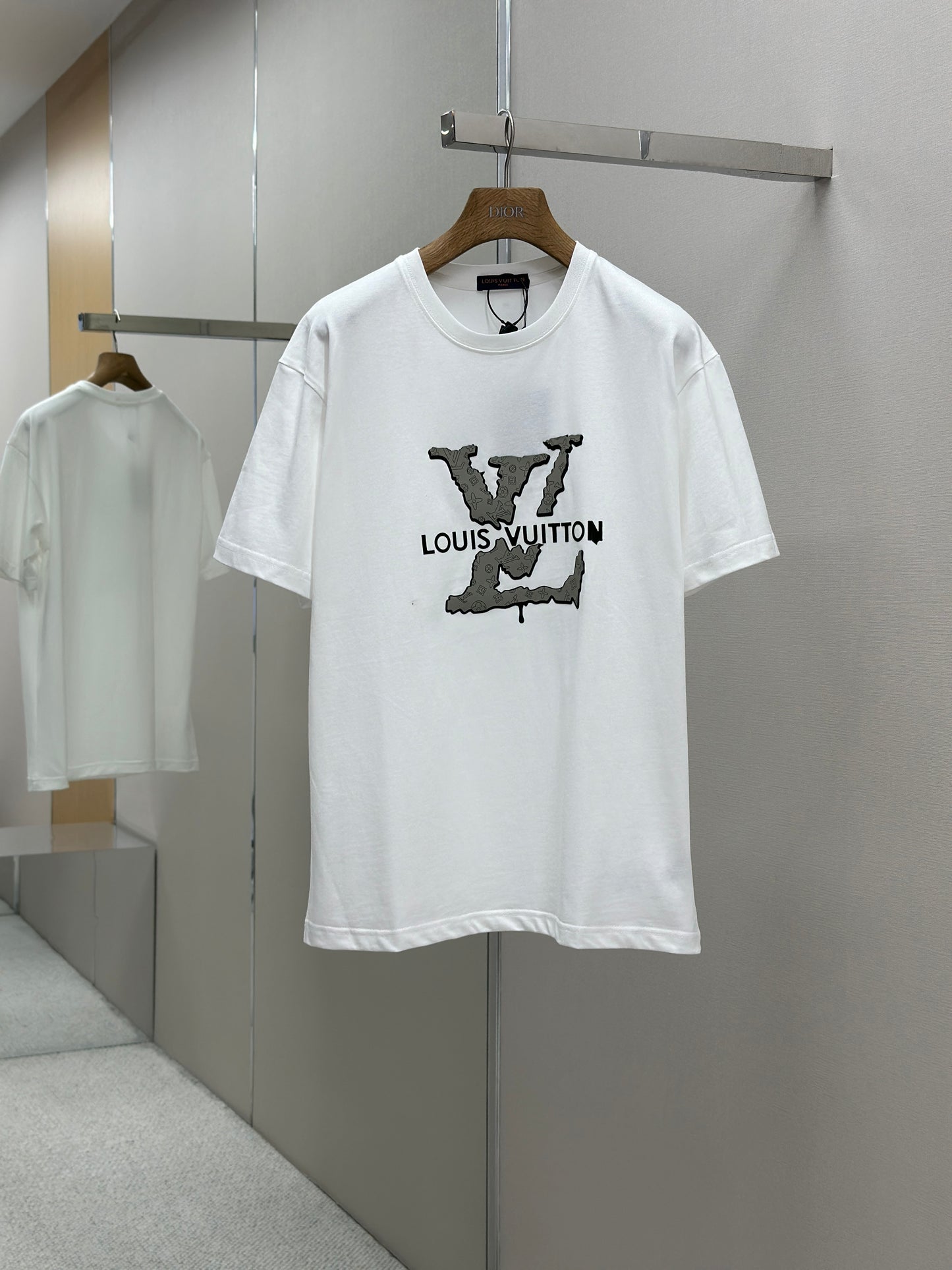 LOUI*V  Logo-embossed cotton T-shirt