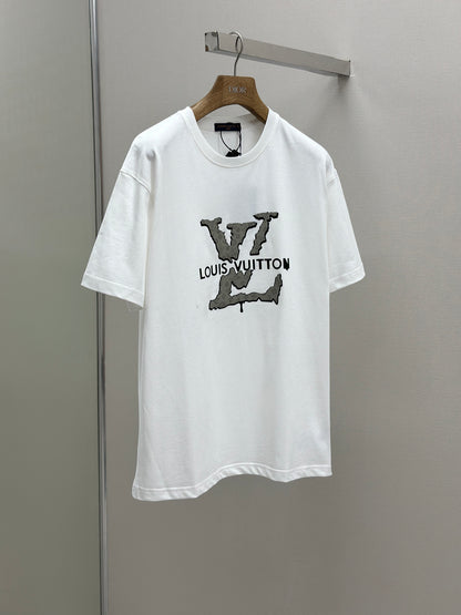 LOUI*V  Logo-embossed cotton T-shirt