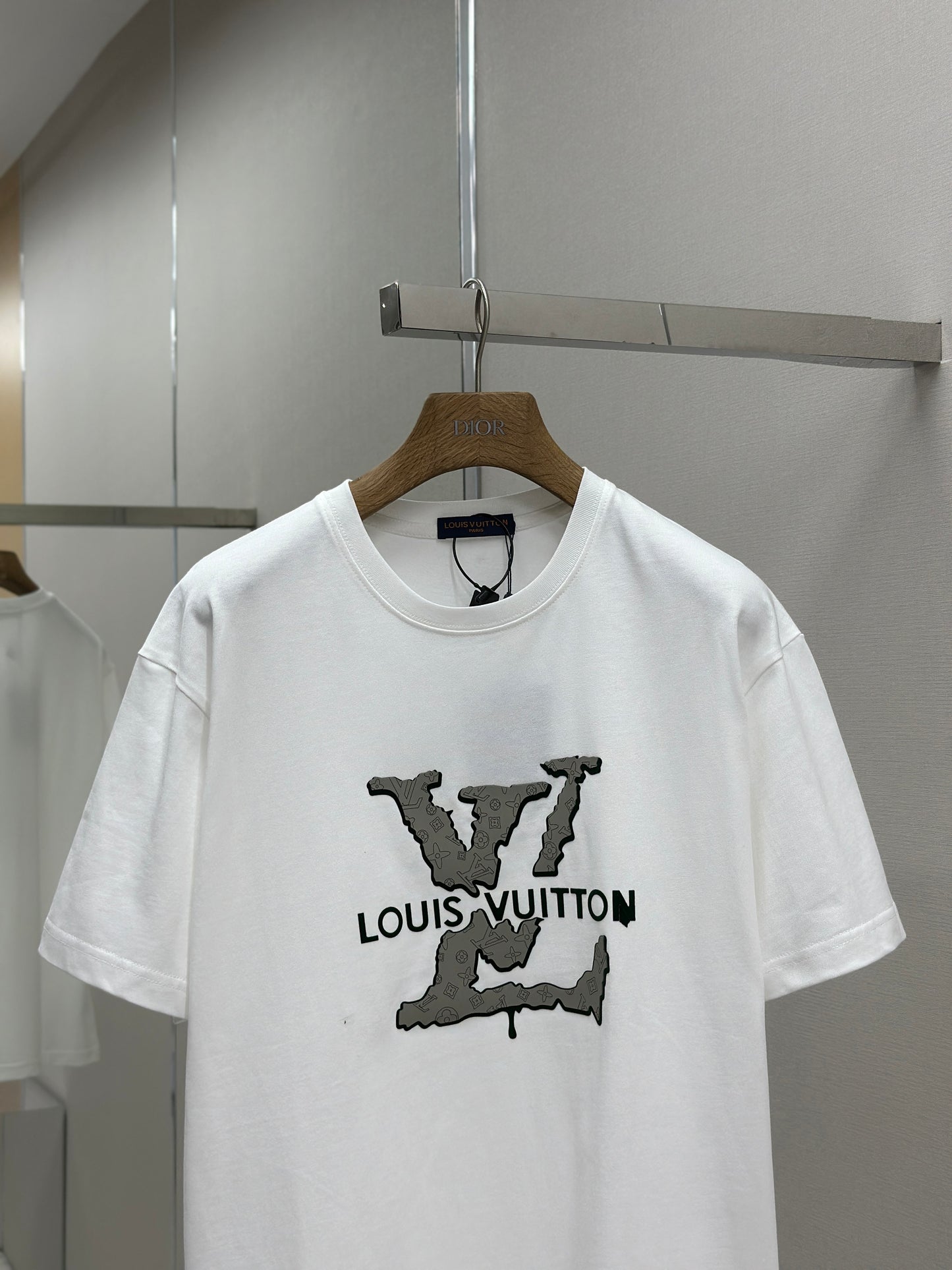 LOUI*V  Logo-embossed cotton T-shirt