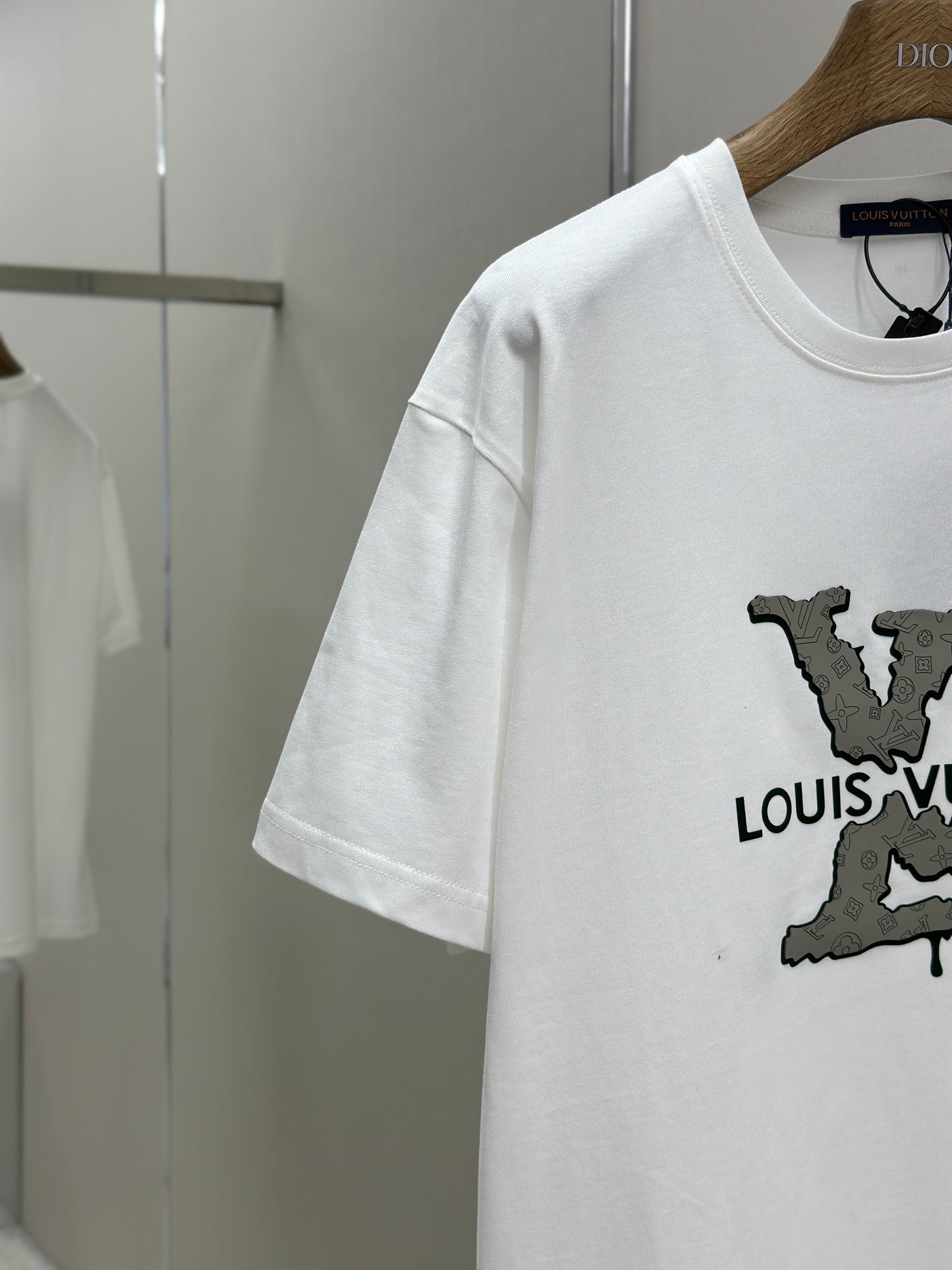 LOUI*V  Logo-embossed cotton T-shirt