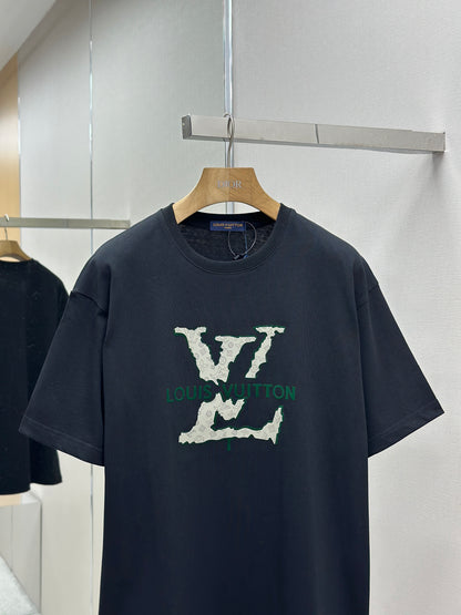 LOUI*V  Logo-embossed cotton T-shirt