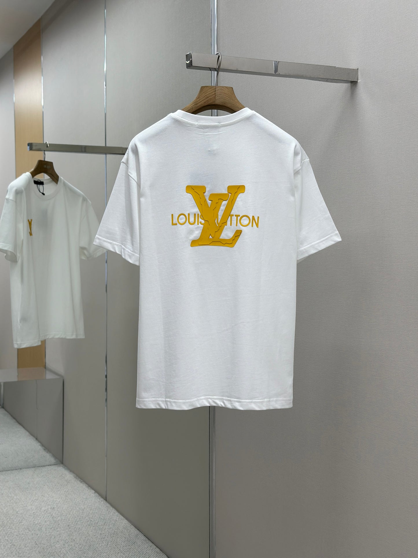 LOUI*V  Logo-embossed cotton T-shirt
