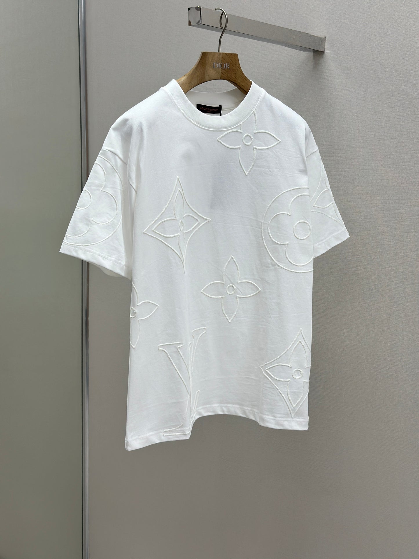 LOUI*V  Monogram Embroidered Cotton T-Shirt