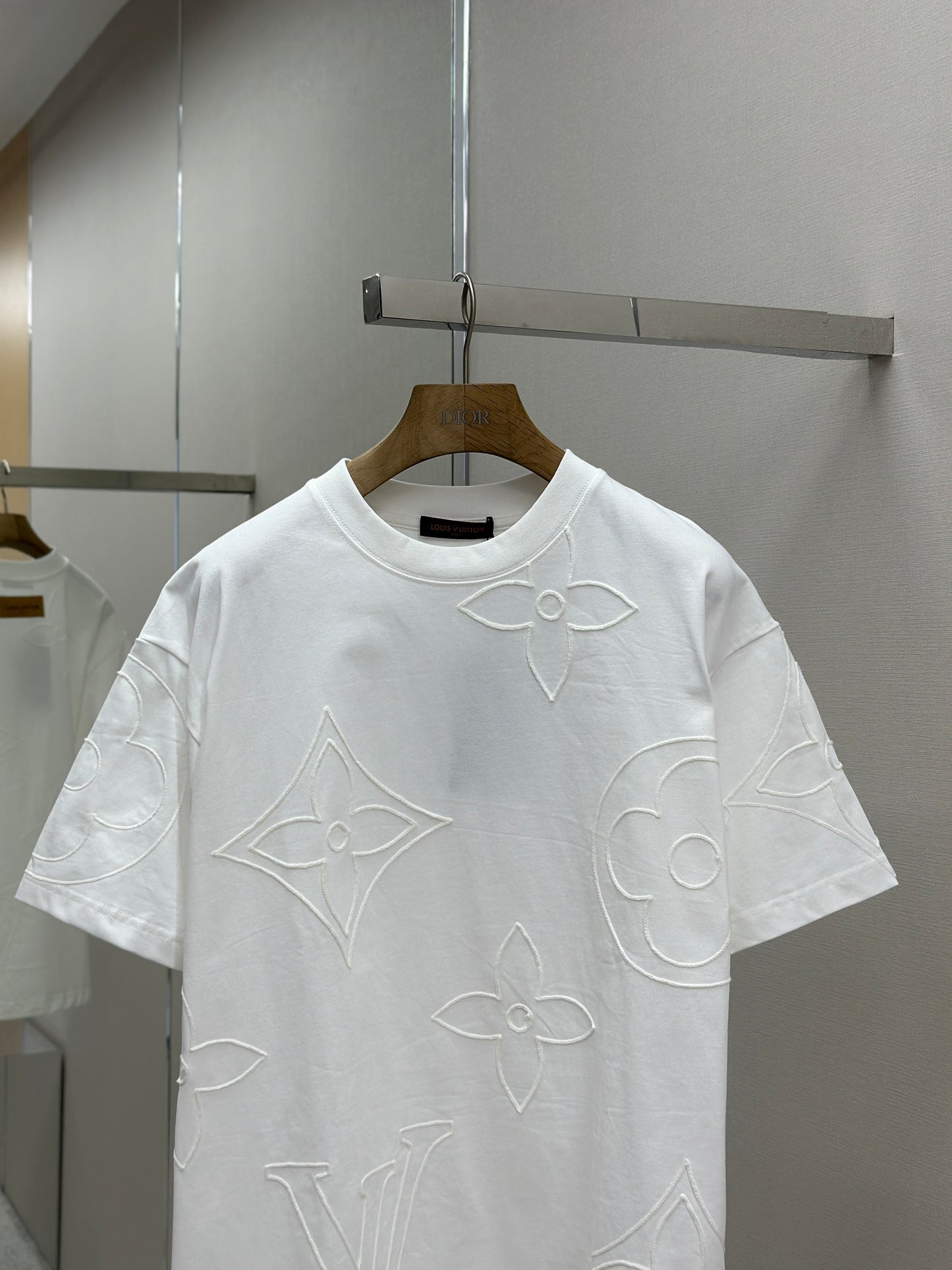 LOUI*V  Monogram Embroidered Cotton T-Shirt