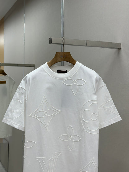 LOUI*V  Monogram Embroidered Cotton T-Shirt