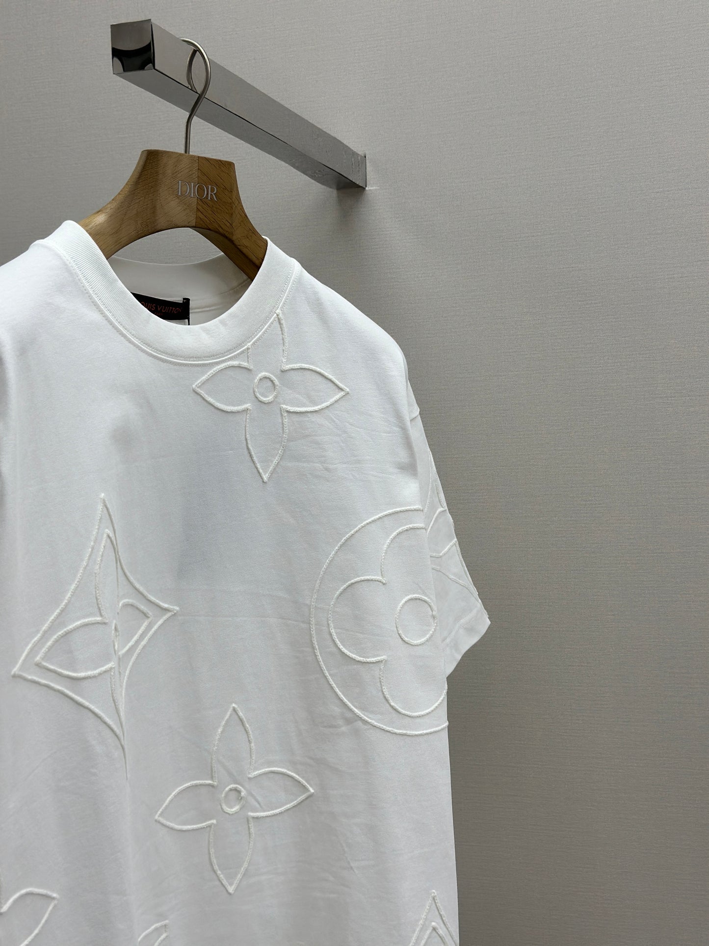 LOUI*V  Monogram Embroidered Cotton T-Shirt