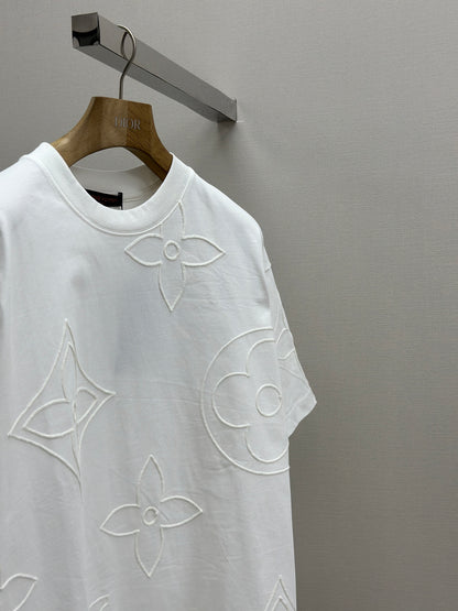 LOUI*V  Monogram Embroidered Cotton T-Shirt