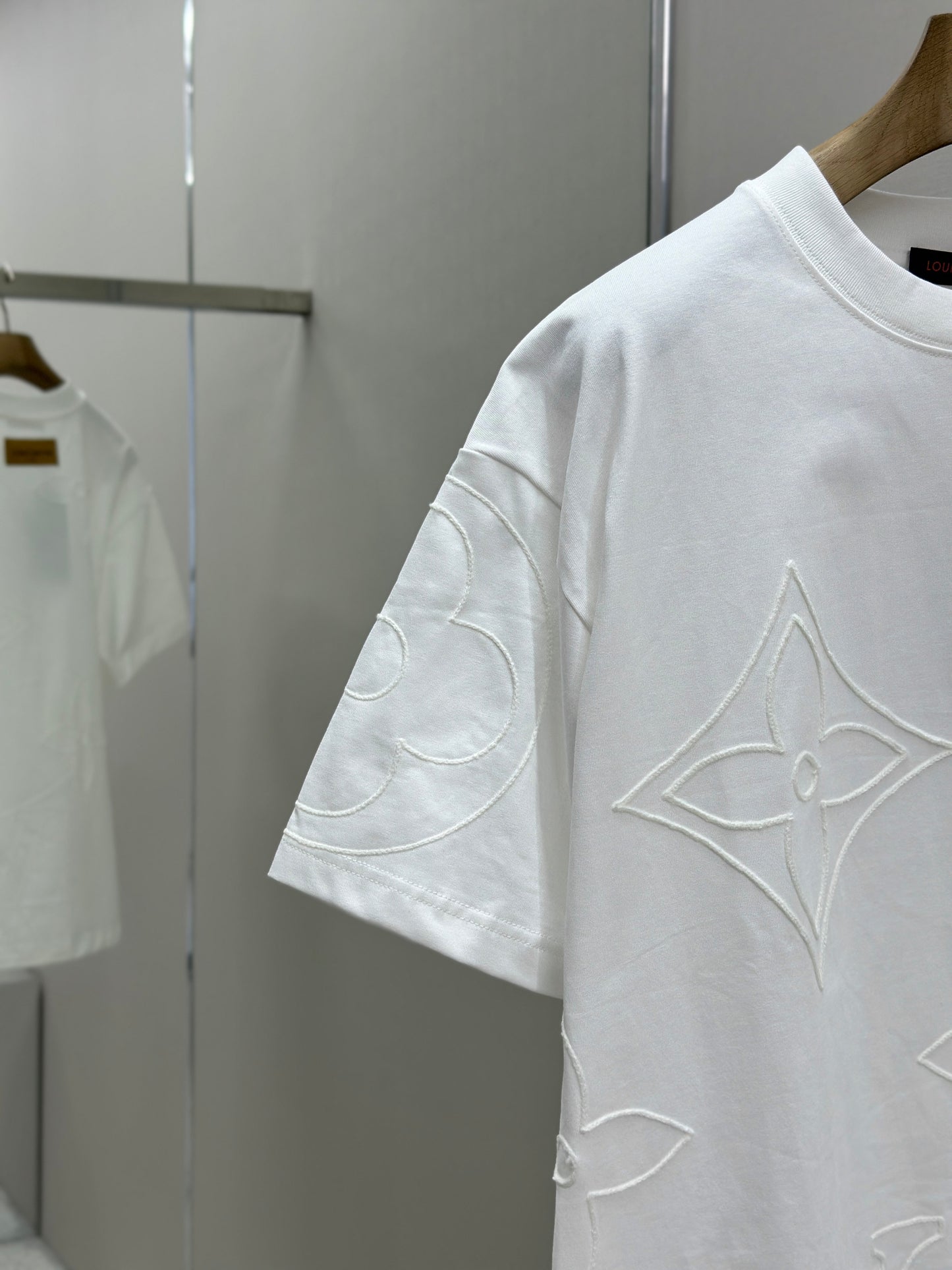 LOUI*V  Monogram Embroidered Cotton T-Shirt