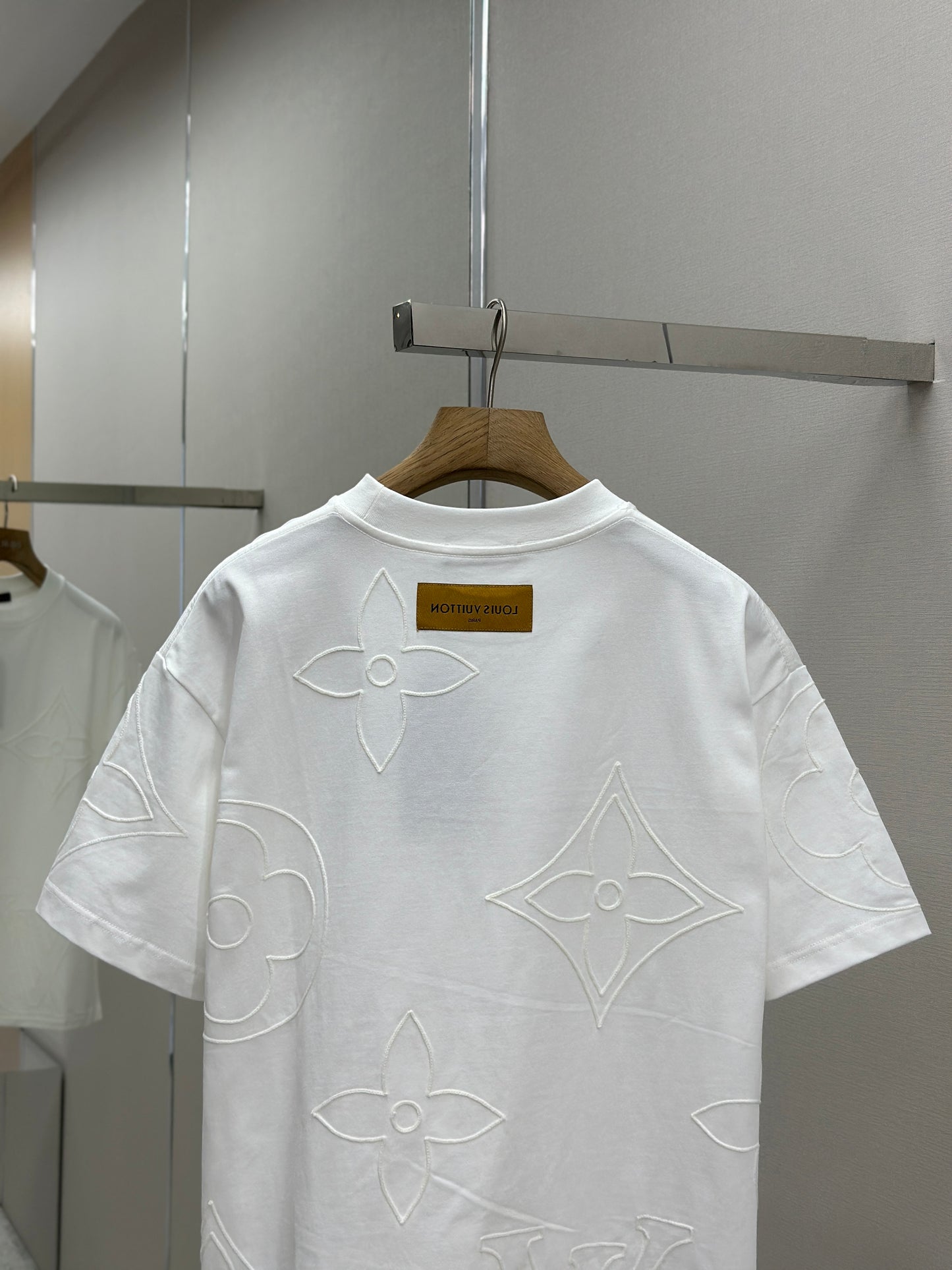 LOUI*V  Monogram Embroidered Cotton T-Shirt