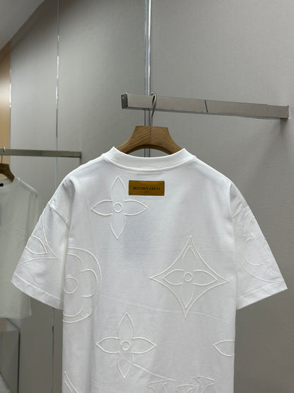 LOUI*V  Monogram Embroidered Cotton T-Shirt