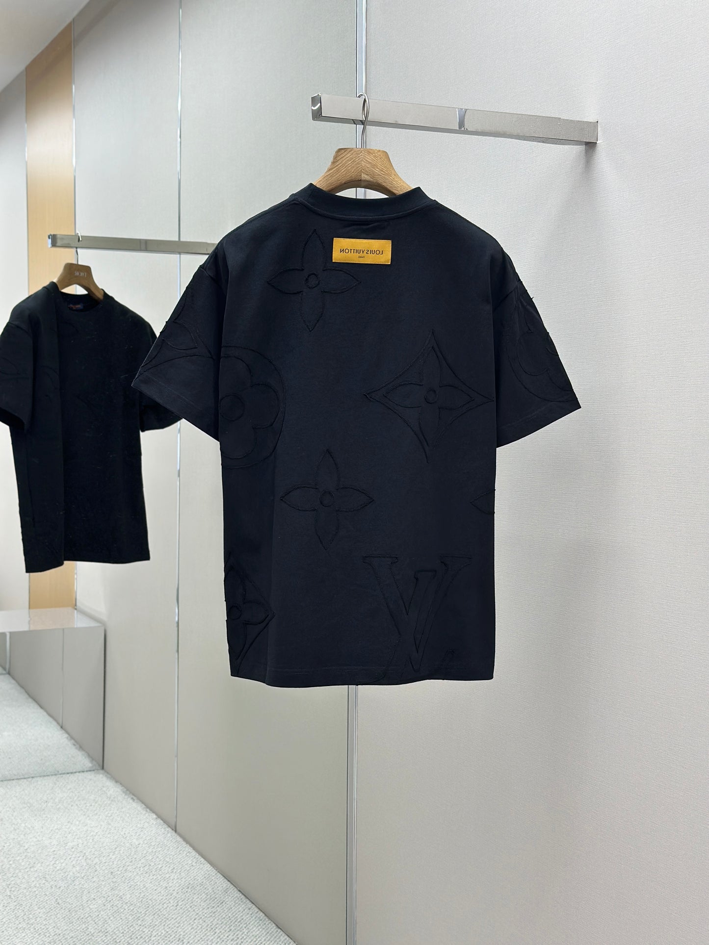LOUI*V  Monogram Embroidered Cotton T-Shirt